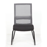 Interchangeable Mesh Back Armless Guest Chair with Sled Base | 6569MGFBK