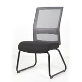 Interchangeable Mesh Back Armless Guest Chair with Sled Base | 6569MGFBK