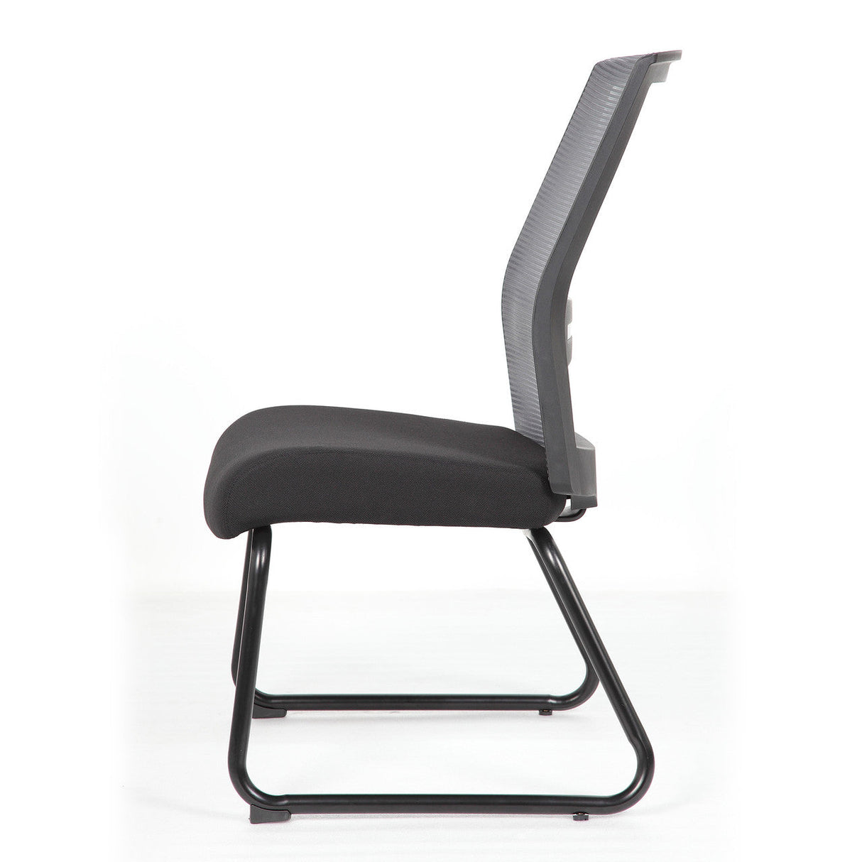 Interchangeable Mesh Back Armless Guest Chair with Sled Base | 6569MGFBK