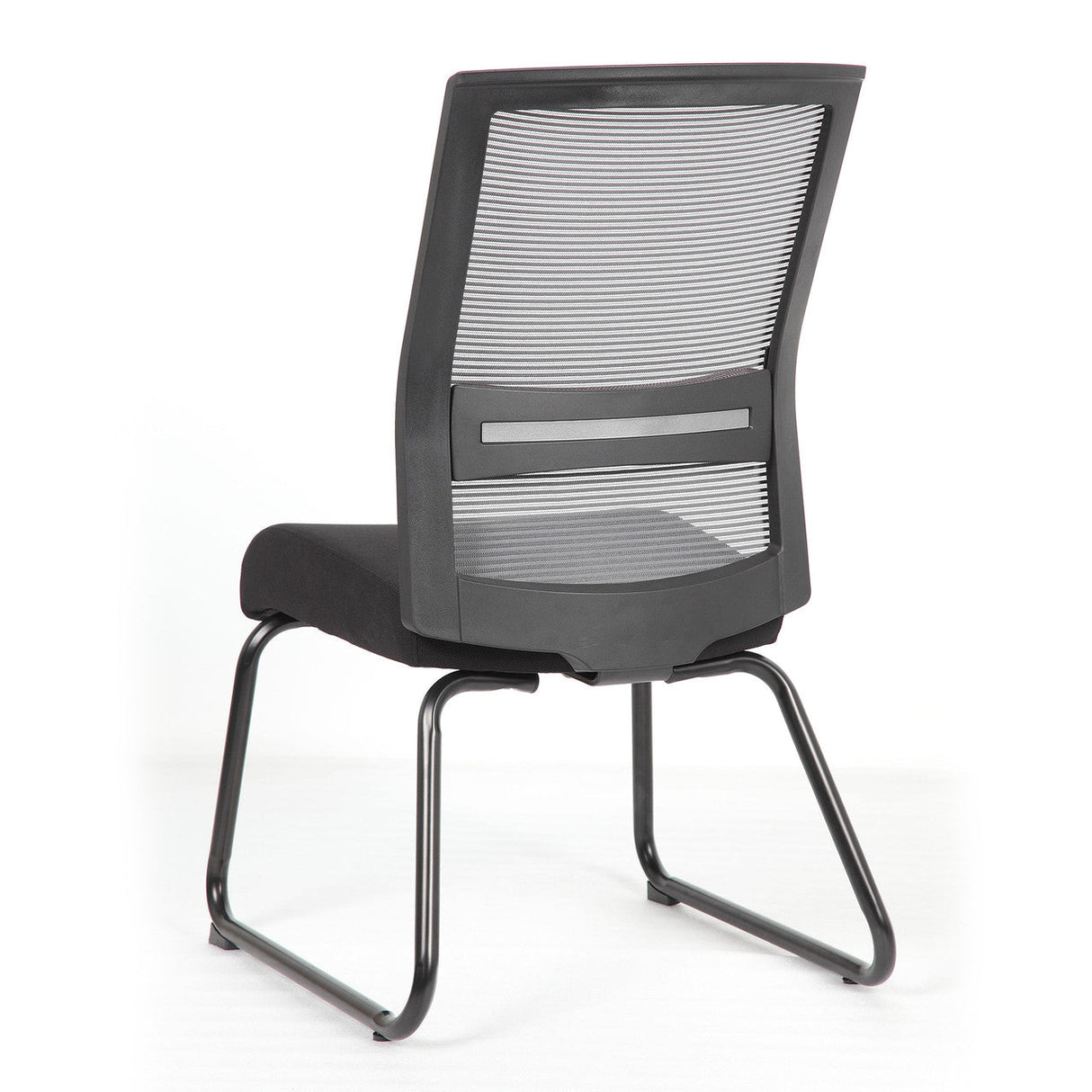 Interchangeable Mesh Back Armless Guest Chair with Sled Base | 6569MGFBK