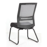 Interchangeable Mesh Back Armless Guest Chair with Sled Base | 6569MGFBK