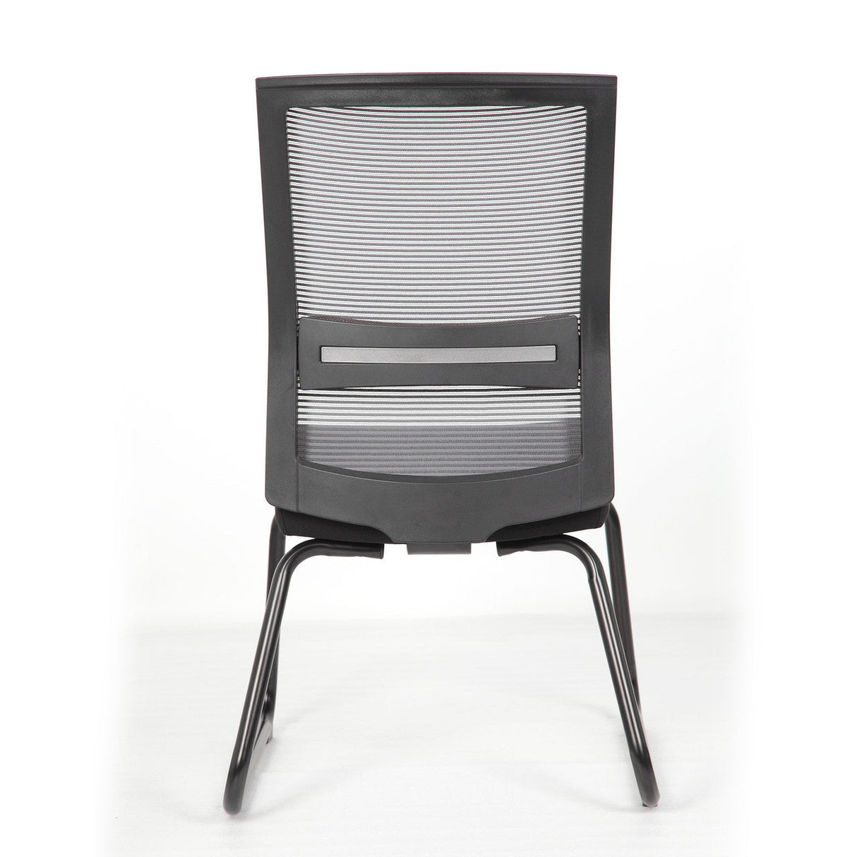 Interchangeable Mesh Back Armless Guest Chair with Sled Base | 6569MGFBK