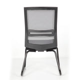Interchangeable Mesh Back Armless Guest Chair with Sled Base | 6569MGFBK