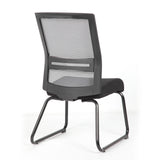 Interchangeable Mesh Back Armless Guest Chair with Sled Base | 6569MGFBK