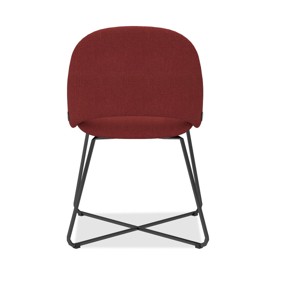 Jola Fabric Guest Chair with Black Metal Base - Set of 2 | OSGS4001