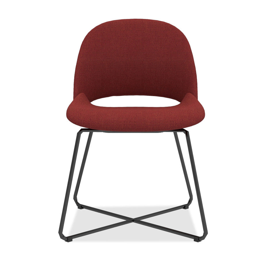 Jola Fabric Guest Chair with Black Metal Base - Set of 2 | OSGS4001