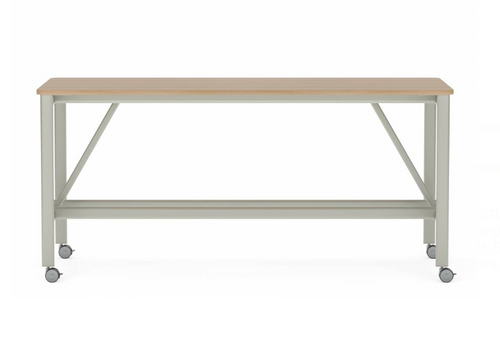 Collaborative Spaces™ 42"H Large Collaboration Table with Small Radius & Casters - 90"W x 36"D | SCTLBSC3690