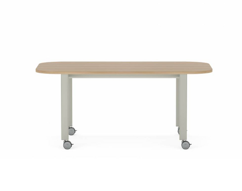 Collaborative Spaces™ 29"H Large Collaboration Table with Large Radius & Casters - 66"W x 48"D | SCTLWLC4866