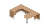 71" Credenza with Island Return and Flush Bridge | Layout SL-18
