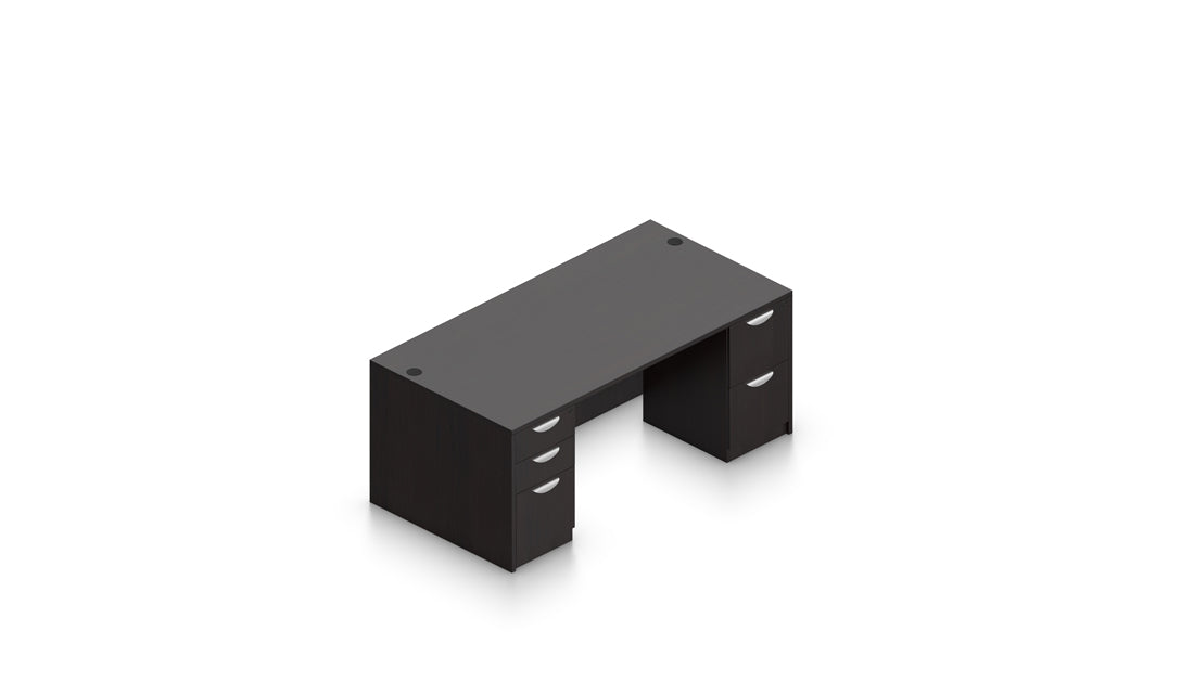 71" Desk with Box/File and File/File Pedestals | Layout SL-30