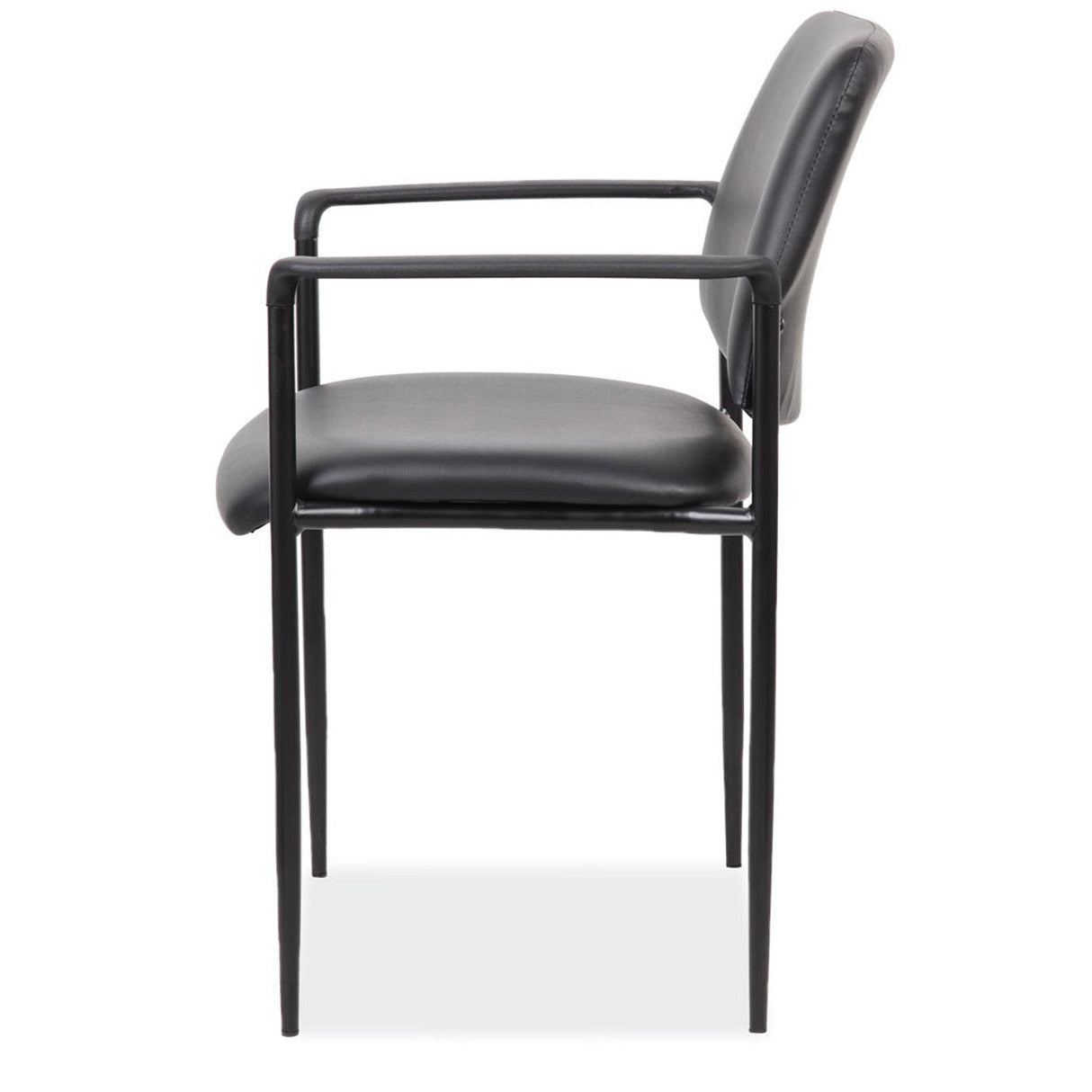 Levy Guest Stack Chair with Arms and Black Frame | 1022VBK