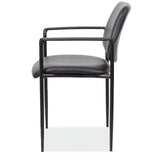 Levy Guest Stack Chair with Arms and Black Frame | 1022VBK