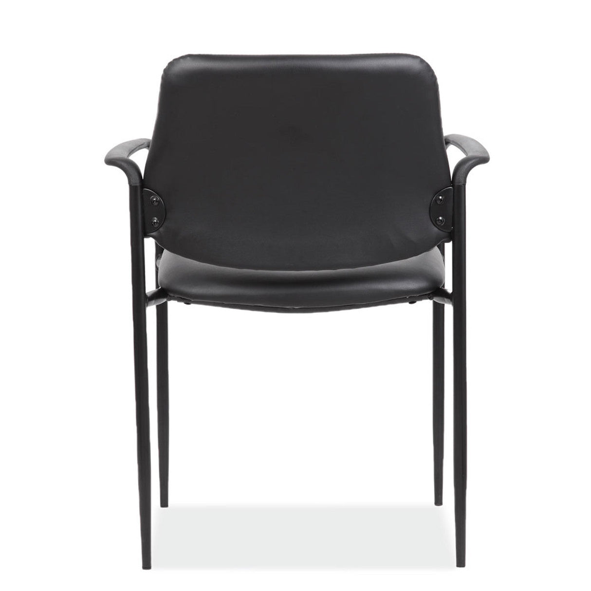 Levy Guest Stack Chair with Arms and Black Frame | 1022VBK