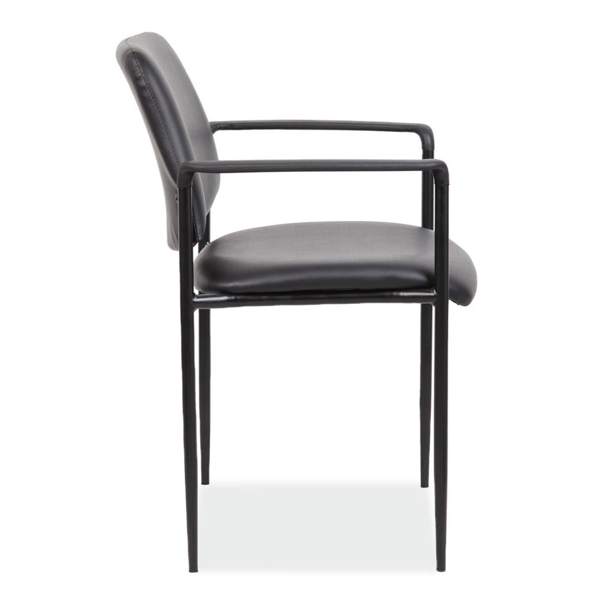 Levy Guest Stack Chair with Arms and Black Frame | 1022VBK