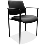 Levy Guest Stack Chair with Arms and Black Frame | 1022VBK