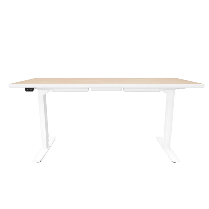 ML-Series Height-Adjustable Table, 24x60 Laminate Top, 2-Stage/2-Leg Base | ML222460