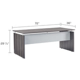 Medina™ 72" Straight Desk | MNDS72