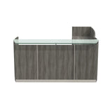 Medina™ Reception Station with Return, B/B/F & F/F Pedestals | MNRSLBF