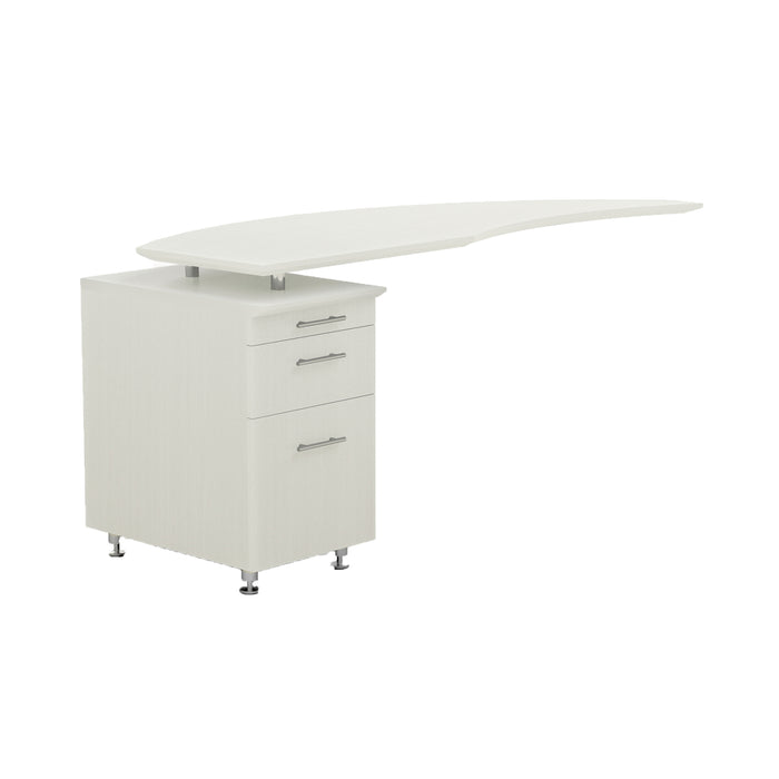 Medina™ 63" Left Curved Desk Return, P/B/F Pedestal | MNRTPL