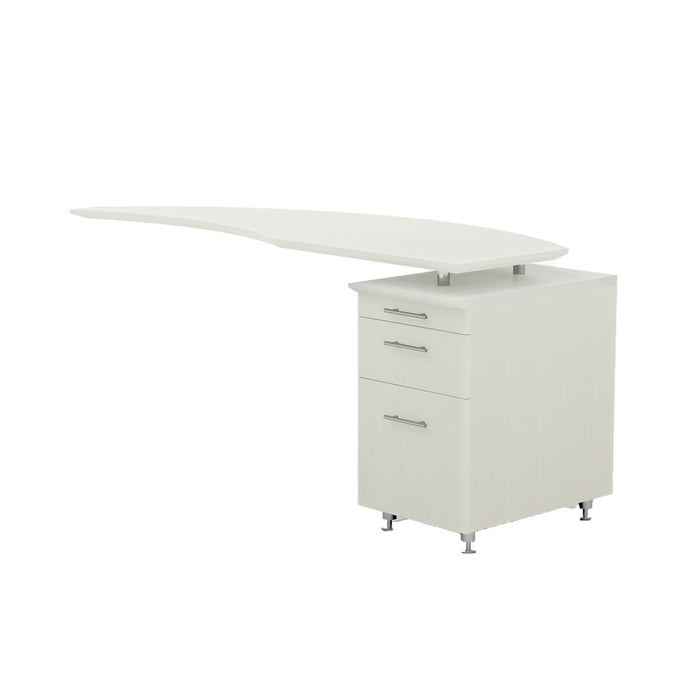 Medina™ 63" Right Curved Desk Return, P/B/F Pedestal | MNRTPR
