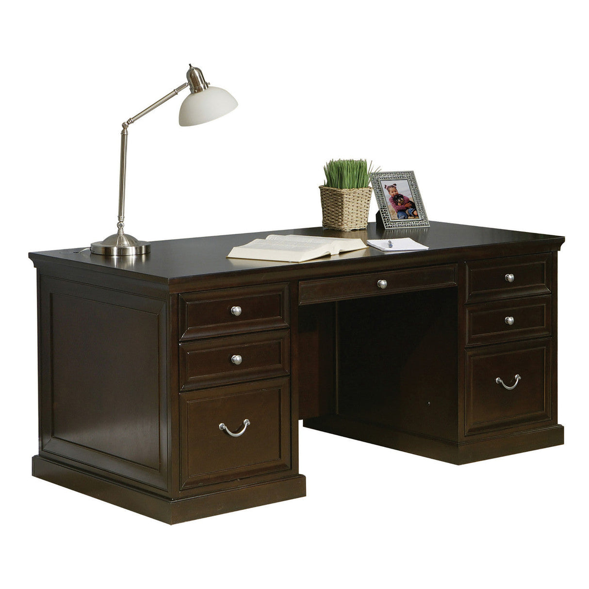 Markle 68"W Double Pedestal Executive Desk with Drawers | FL680RE