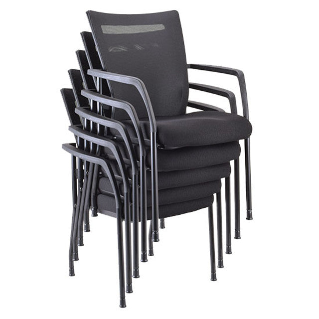 CoolMesh Mesh Back Stacking Chair with Fabric Seat | 7944GNSF