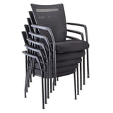 CoolMesh Mesh Back Stacking Chair with Fabric Seat | 7944GNSF