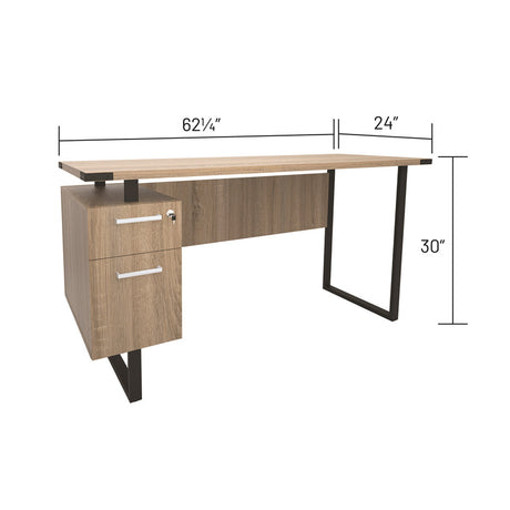 Mirella SOHO Desk with Built-In Pedestal | 5513