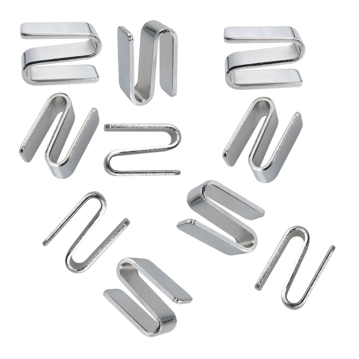OS N-Shaped Chrome Connector for Wire Racks - Pack of 10 | OSWR3007CS