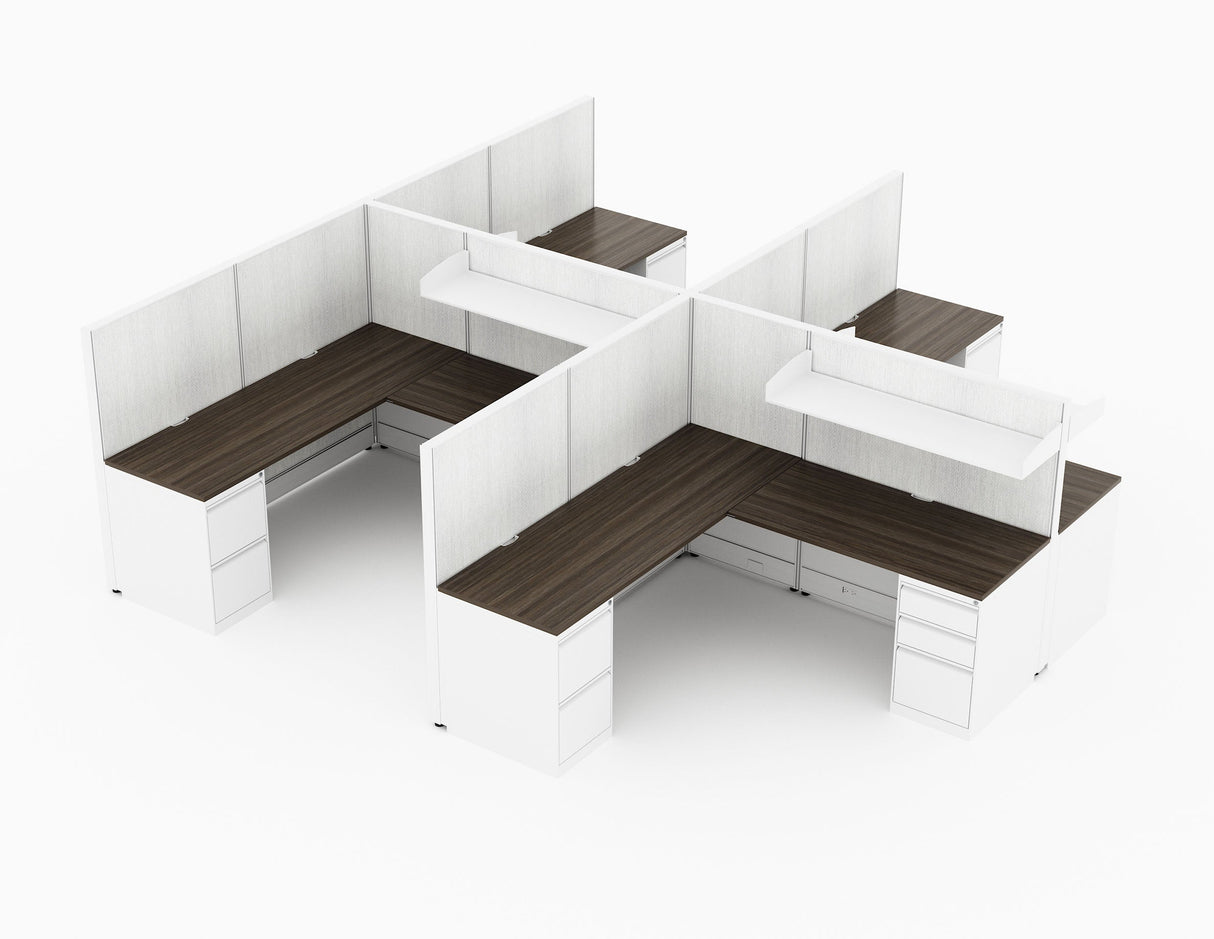 Compile 4 Person 54"H 6' x 6' Workstation Typical | CMQS511