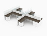 Compile 4 Person 54"H 6' x 8' Workstation Typical | CMQS517