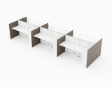 Compile 6 Person 54"H 2' x 6' Workstation Typical | CMQS550