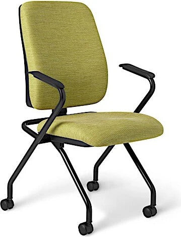 Office Master Affirm Fixed Arms Cushioned Back Ergonomic Side Chair | AF470N