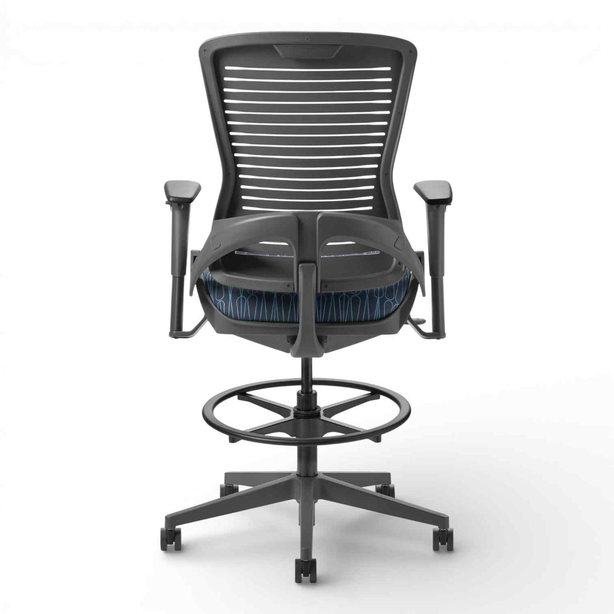 Office Master Ergonomic Self Weighing Executive Stool With Footring | OM5-EX-TS
