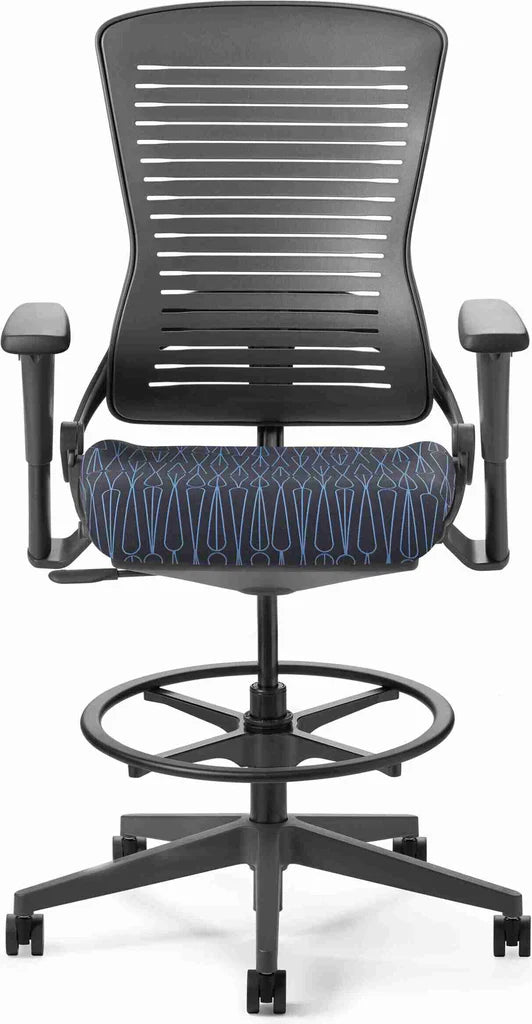 Office Master Ergonomic Self Weighing Executive Stool With Footring | OM5-EX-TS