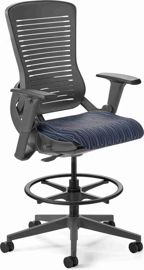 Office Master Ergonomic Self Weighing Executive Stool With Footring | OM5-EX-TS