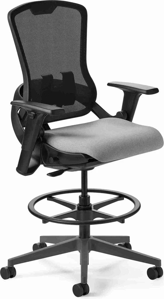 Office Master Ergonomic Self Weighing High Back Mesh Task Stool | OM5-MH-TS