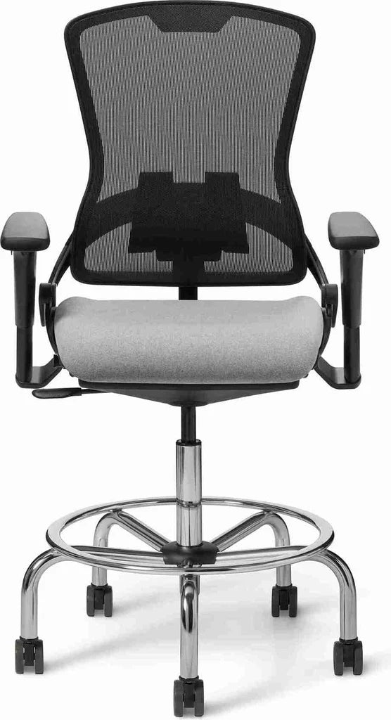 Office Master Ergonomic Self Weighing High Back Mesh Task Stool | OM5-MH-TS