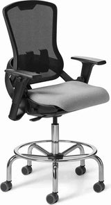 Office Master Ergonomic Self Weighing High Back Mesh Task Stool | OM5-MH-TS