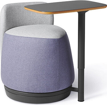 Office Master Plot Twist Pouf With Backrest and Tablet | PLT-BT