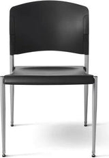 Office Master Contoured Poly Back Armless Stacking Chair | SG300