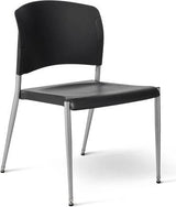 Office Master Contoured Poly Back Armless Stacking Chair | SG300