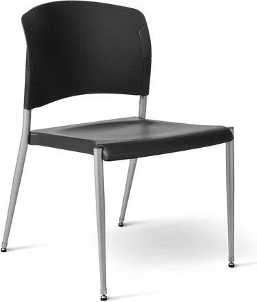Office Master Contoured Poly Back Armless Stacking Chair | SG300