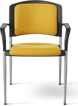 Office Master Cushioned Back Basic Stacking Chair with Arms | SG3B