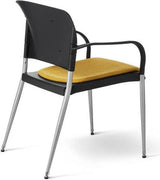 Office Master Cushioned Back Basic Stacking Chair with Arms | SG3B