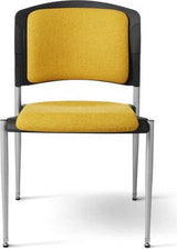 Office Master Cushioned Back Basic Armless Stacking Chair | SG3C