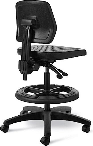 Office Master Workstool Basic Bench Height with Backrest and Footring | WS25