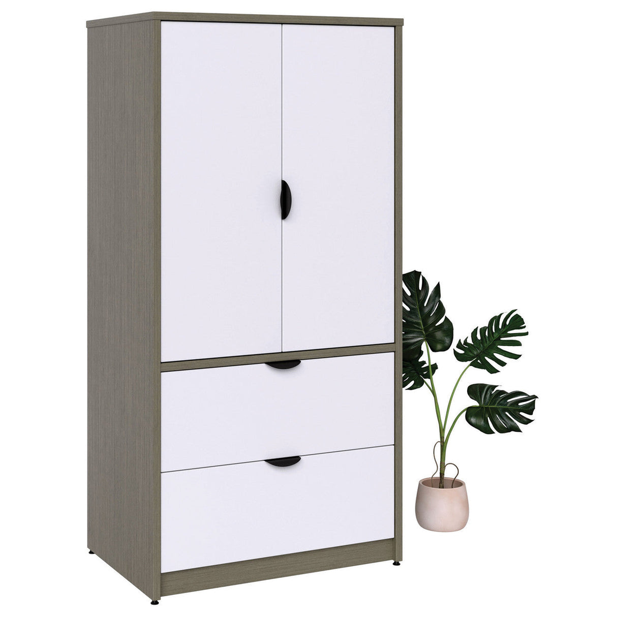 OS 2 Drawer Lateral 2 Door Storage Cabinet with Locks - 36"W x 24"D | 3MM1583024