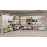 OS 3-Shelf Chrome Cart with Casters | OSWR3005CS
