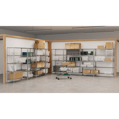 OS 3-Shelf Chrome Cart with Casters | OSWR3005CS